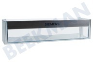 Siemens 705186, 00705186 Tiefkühltruhe Flaschenfach geeignet für u.a. KI26DA20, KI38SA40 transparent, Rand Chrom geeignet für u.a. KI26DA20, KI38SA40