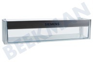 Siemens 00705186  Flaschenfach geeignet für u.a. KI26DA20, KI38SA40 transparent, Rand Chrom geeignet für u.a. KI26DA20, KI38SA40