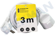 Q-Link 5520402  Kabel geeignet für u.a. Verlängerungskabel Vinyl 3x1,5mm2 3680W 16A geerdet weiß 3m geeignet für u.a. Verlängerungskabel Vinyl