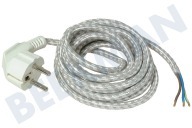 Universell 701613  Kabel geeignet für u.a. Bügelkabel umsponnen 3 x 0,75 mm2 geerdet 3m geeignet für u.a. Bügelkabel umsponnen