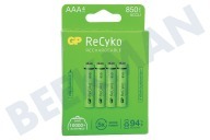GP GPRCK85AAA615C4  LR03 ReCyko+ AAA 850 - 4 wiederaufladbare Batterien geeignet für u.a. 850 mAh NiMH