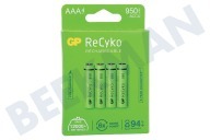 GP GPRCK95AAA981C4  LR03 ReCyko+ AAA 950 - 4 wiederaufladbare Batterien geeignet für u.a. 950 mAh NiMH