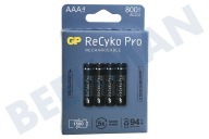 GP GPRCP80AA929C4  LR03 ReCyko+ Pro AAA 800 - 4 wiederaufladbare Batterien geeignet für u.a. 800mAh NiMH