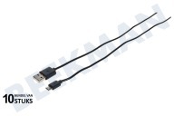 Universell GNG106  USB Anschlusskabel geeignet für u.a. Universal-Micro-USB Micro-USB, schwarz, 100cm geeignet für u.a. Universal-Micro-USB