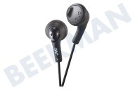 JVC HAF160BEP Kopfhörer HA-F160-B-E Gumy In-Ohr-Kopfhörer Schwarz geeignet für u.a. Schwarz mit 1 Meter Kabel