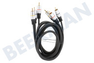Easyfiks  Tulip Cable 3x Cinch-Stecker-3x Cinch-Stecker, 1,5 Meter, vergoldet geeignet für u.a. 1,5 Meter, geschirmt, vergoldet