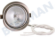 Etna 400189 Abzugshaube Lampe geeignet für u.a. WS9011LMUU, A4422TRVS, ISW870RVS Spot komplett, Chrom-Rand geeignet für u.a. WS9011LMUU, A4422TRVS, ISW870RVS