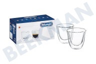 DBWALLESP Tassen geeignet für u.a. Set von 2 Espresso Gläser Doppelwandige Thermogläser