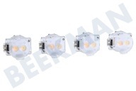 Novy 906310 Abzugshaube Lampe geeignet für u.a. 6845, 6830, D821/16 Set LED-Beleuchtung, 4 Stück Dual-LED (2 Lichtfarben) geeignet für u.a. 6845, 6830, D821/16