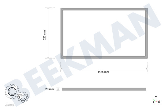Privileg Kühlschrank Dichtungsgummi 1125x520mm -weiß-