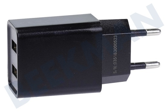 Cloudnine USB Auflader 230 Volt, 2.1A/SV 2 Port schwarz