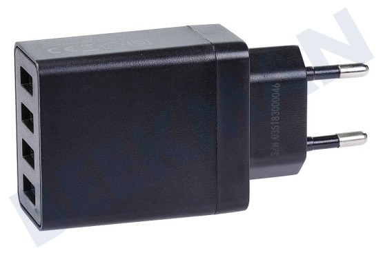 Duracell USB Auflader 230Volt, 4,8A/SV 4 Port Schwarz