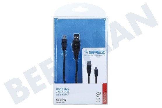 O2  Mini USB Kabel 100cm Schwarz