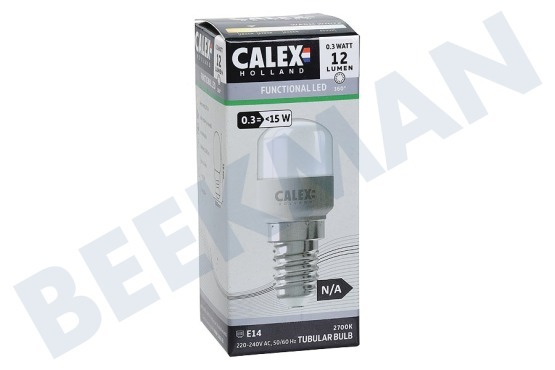 Calex 1301002600 LED Röhrenlampe 240 V 0,3 W E14 T20, 2700 K