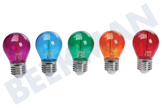 Calex 473434 Farbige LED-Kugellampe 220-240 Volt, 1W 5er-Pack