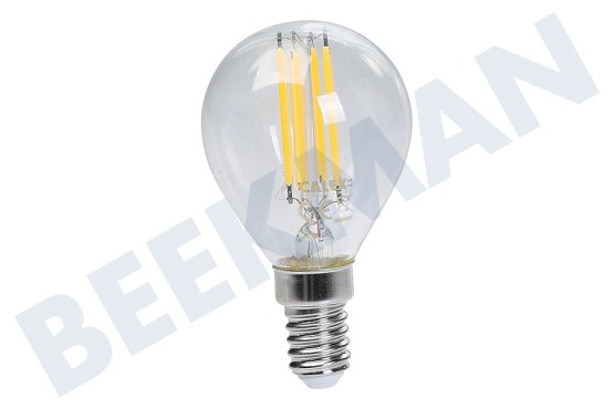 Calex 1101004200 LED Straight Filament Kugellampe Klar 4,5 Watt, E14