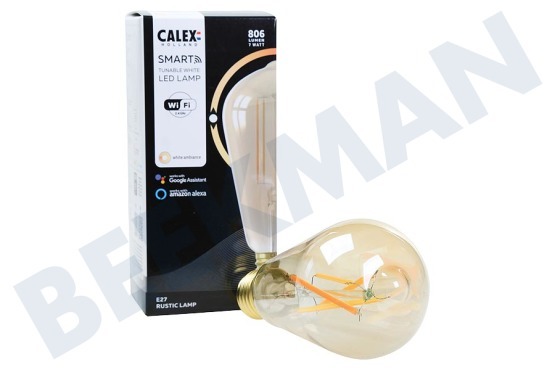 Calex  Smart LED Filament Rustikale Goldlampe E27 Dimmbar