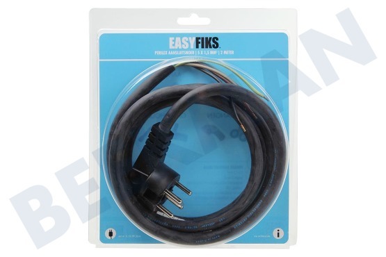 Easyfiks Kabel Perilex 5x1,5mm2 schwarz 2m