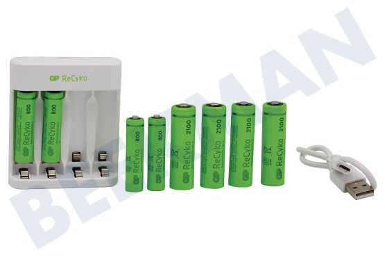 GP ReCyko+ Starter-Kit - 4x AA + 4x AAA + 1x E411