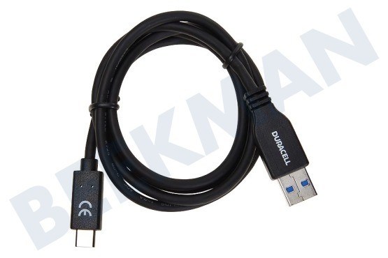 Duracell USB5031A Typ C USB-Kabel Schwarz 1 Meter