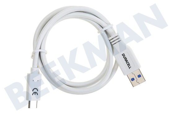 Duracell USB5031W USB A - USB C Kabel Weiß 1 m