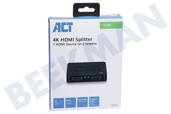 ACT AC7835 4K HDMI-Splitter 1x2