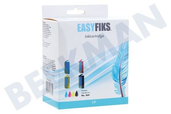 Easyfiks HP-Drucker HP364XL Multipack Druckerpatrone Nr. 364 XL 4-Pack BK/C/M/Y Multipack