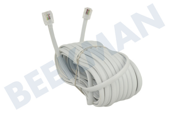Easyfiks Telefonkabel, weiß, 2x RJ11 6p4c Male, 10,0 Meter