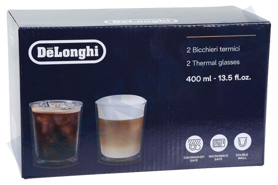 DeLonghi Kaffeemaschine DLSC318 Thermisches doppelwandiges Gläser-Set