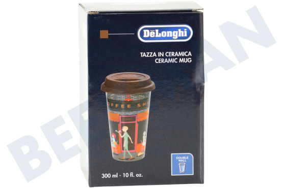 DeLonghi Kaffeemaschine DLSC066 Thermobecher keramischer, doppelwandiger Becher
