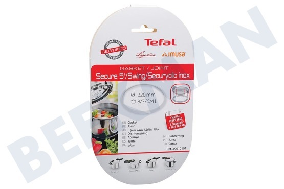T-fal Pfanne X9010101 Dichtungsgummi Ring für Schnellkochtopf 220mm Durchmesser