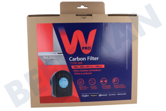 No brand Abzugshaube CHF200/1 Filter Kohlenfilter 1 runde Seite