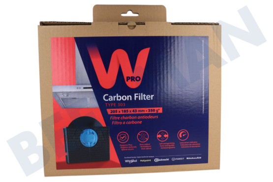 Scholtes Abzugshaube CHF303/1 Filter Kohlenfilter205x43x213mm