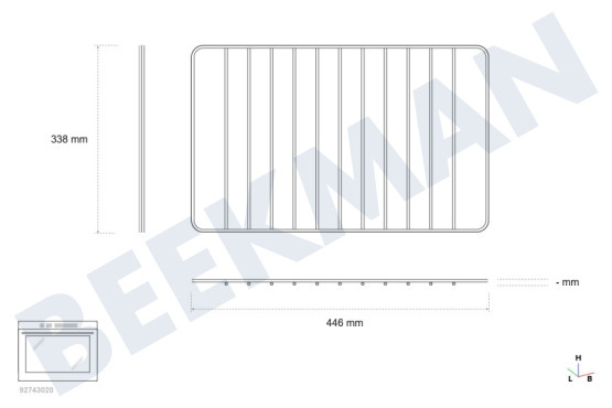 Functionica Ofen-Mikrowelle Gitter 44,6 x 33,8cm