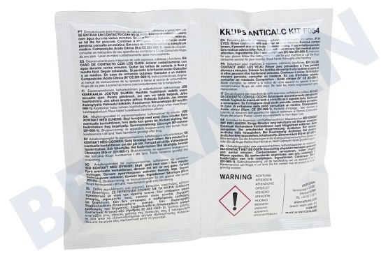 Krups Kaffeemaschine Entkalker Entkalkungspulver + PH Streifen