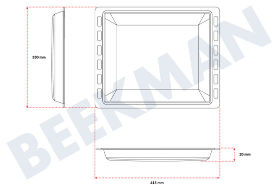 Samsung Ofen-Mikrowelle DG94-04822C Backblech Emailliert 414x330mm
