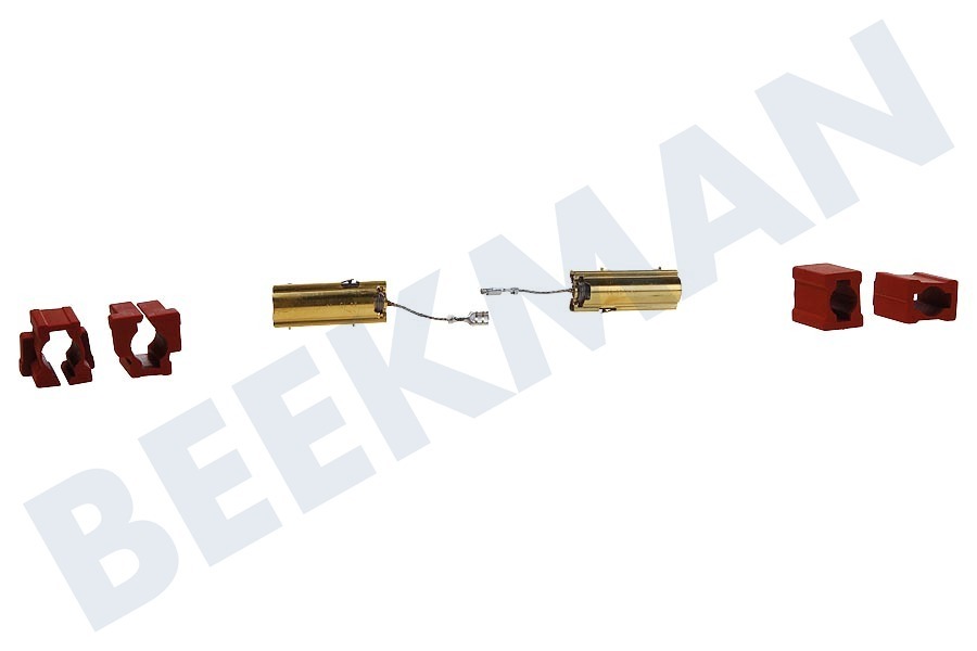 Miele Waschmaschine Kohlebürsten breit -in Halter + Gummi