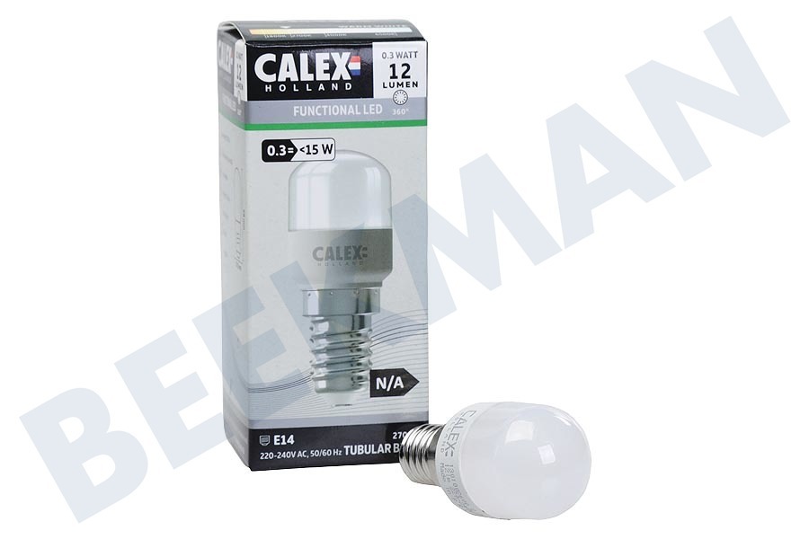 Calex 472904 Calex LED Schlauch-Lampe 240V 0.3W E14 T20, 2700