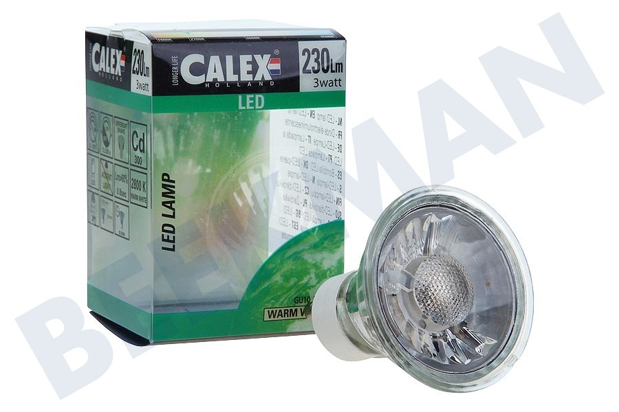 Calex 423450 Calex COB-LED-Lampe GU10 240V 3W 230LM 2800K Halogen