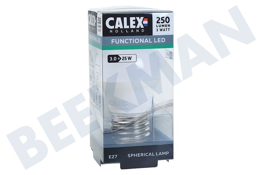 Calex 472746 Calex LED-Kugel-Lampe 240V E27 3Watt P45, Flamme 200 Lumen