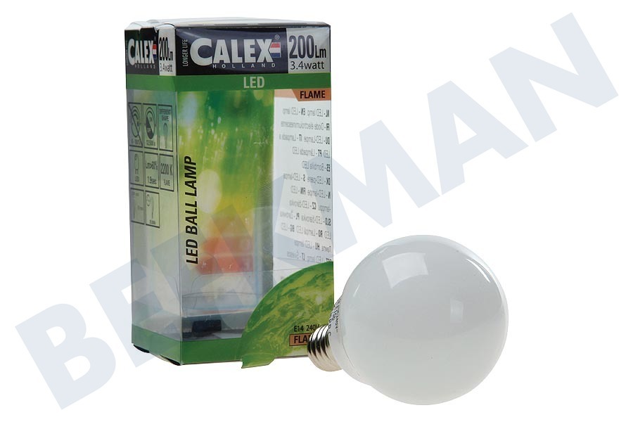Calex 472734 Calex LED Kugellampe 240V 3W E14 P45, 200 Lumen