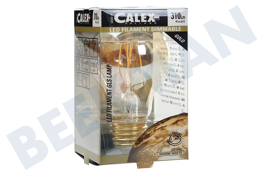Calex 474504 Calex LED Vollglas Filament Standardlampe 4W 310lm E27