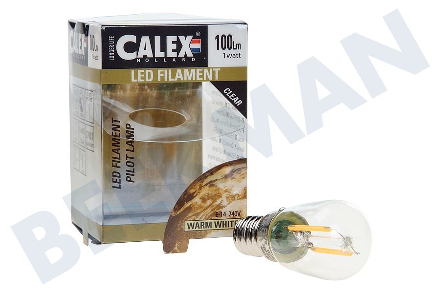 Calex 424998 Calex LED Vollglas Filament Schalttafel-Lampe 1W 100lm E14