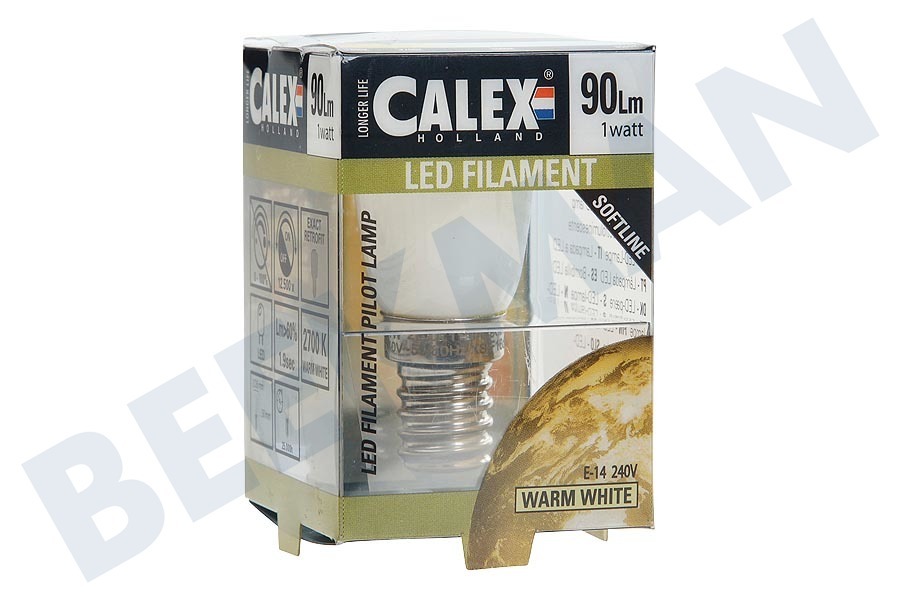 Calex 424996 Calex LED Vollglas Glühfaden Switchboard-Lampe 1W 90lm E14