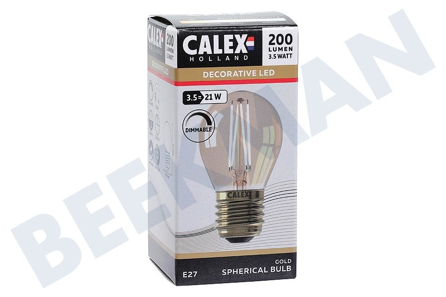 Calex 474486 Calex LED Filament Kugellamp 3.5W E27 G45 Dimmbar