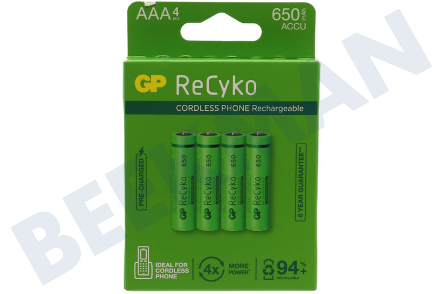 GP LR03 ReCyko+ AAA 850 - 2 wiederaufladbare Batterien