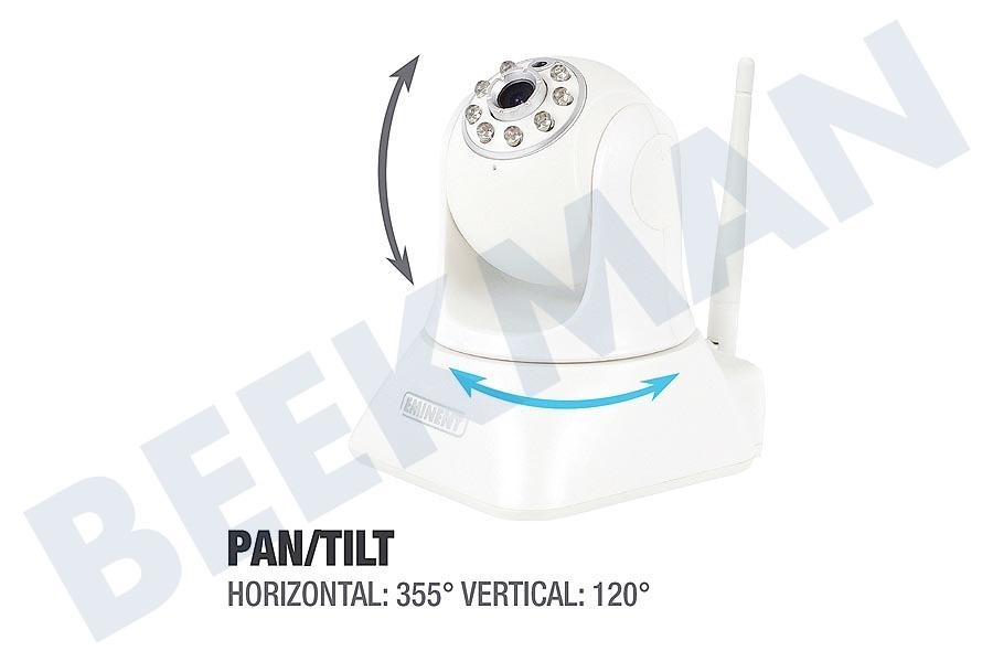Eminent EM6330 CamLine Pro Pan/Tilt IP-Kamera 1080p Full HD Weiß