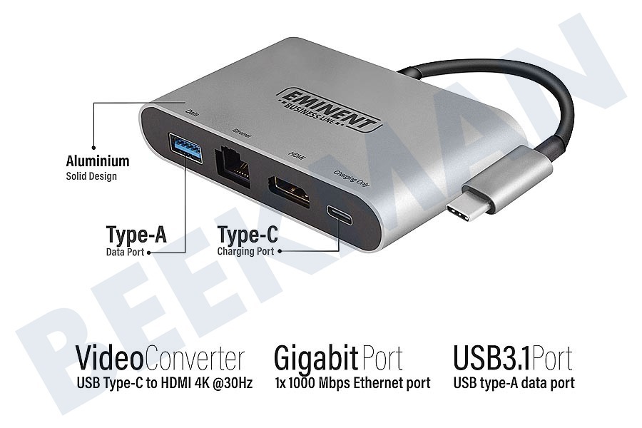Eminent AB7872 USB Typ-C 4K Multiport Dock