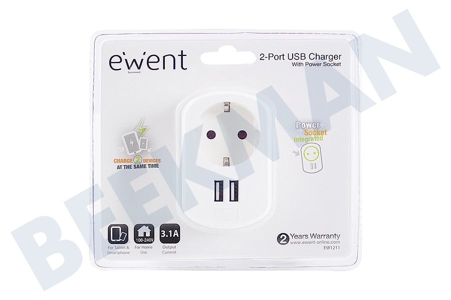 Ewent Ewent 2-Port-USB-Ladegerät