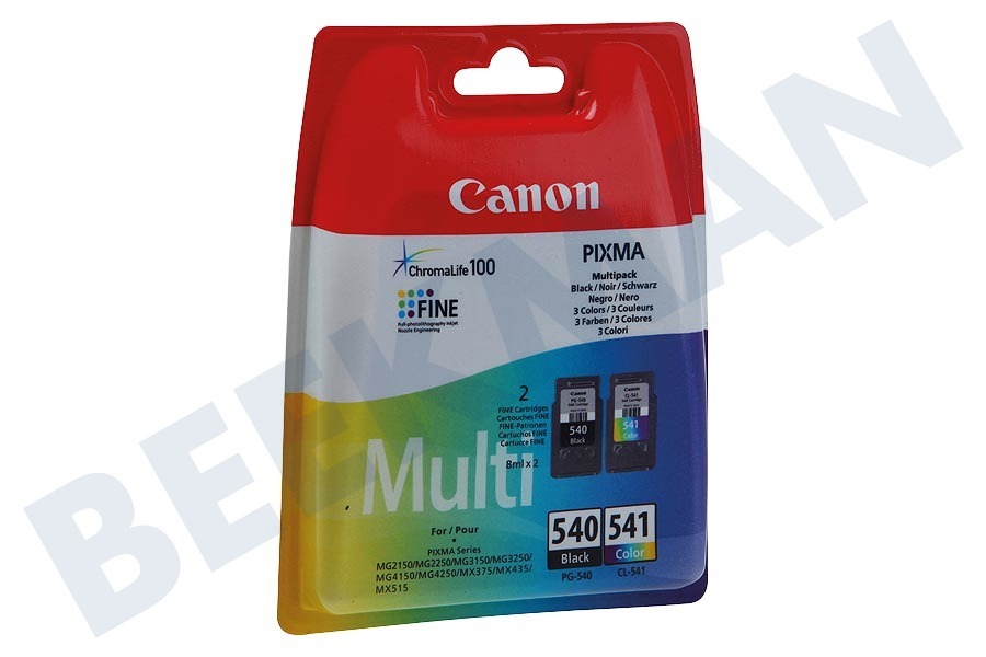 Canon Druckerpatrone PG 540 Schwarz CL 541 Farbe Multipack